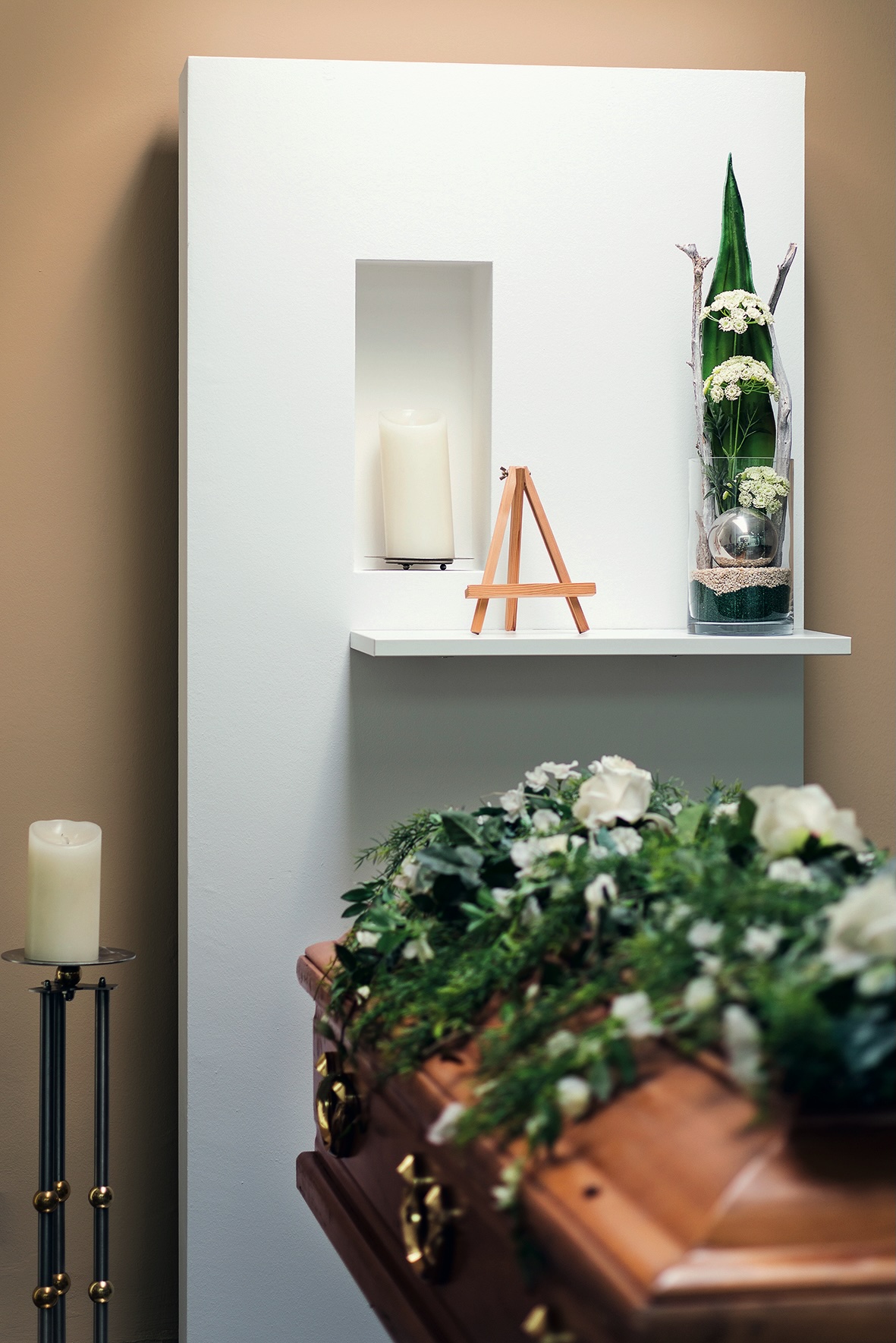 Feuerbestattungen Dülmen GmbH Co. KG; erbaut 2007; Architekt Klaus Pfeiffer Darmstadt; Funktionsbereich "Abschiednahme"; Grote Busch 10, 48249 Dülmen